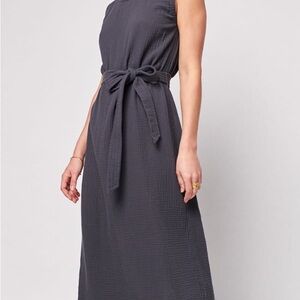 Faherty Charcoal Guaze dress szXS. NWT A12